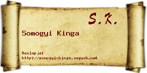 Somogyi Kinga névjegykártya